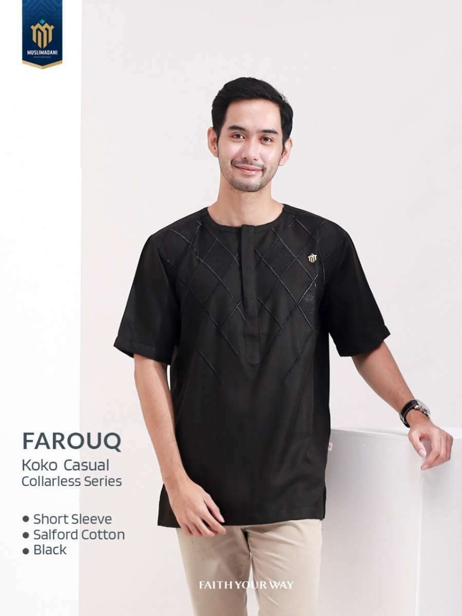 Farouqwebsite-kokofarouq-collarless-farianwarna-black